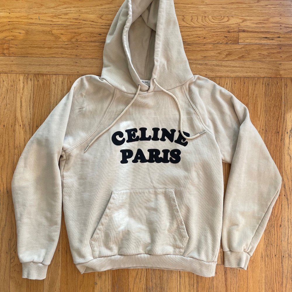 Celine Men Logo Hoodie Hedi Slimane Size S